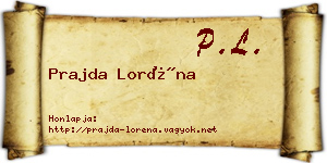 Prajda Loréna névjegykártya